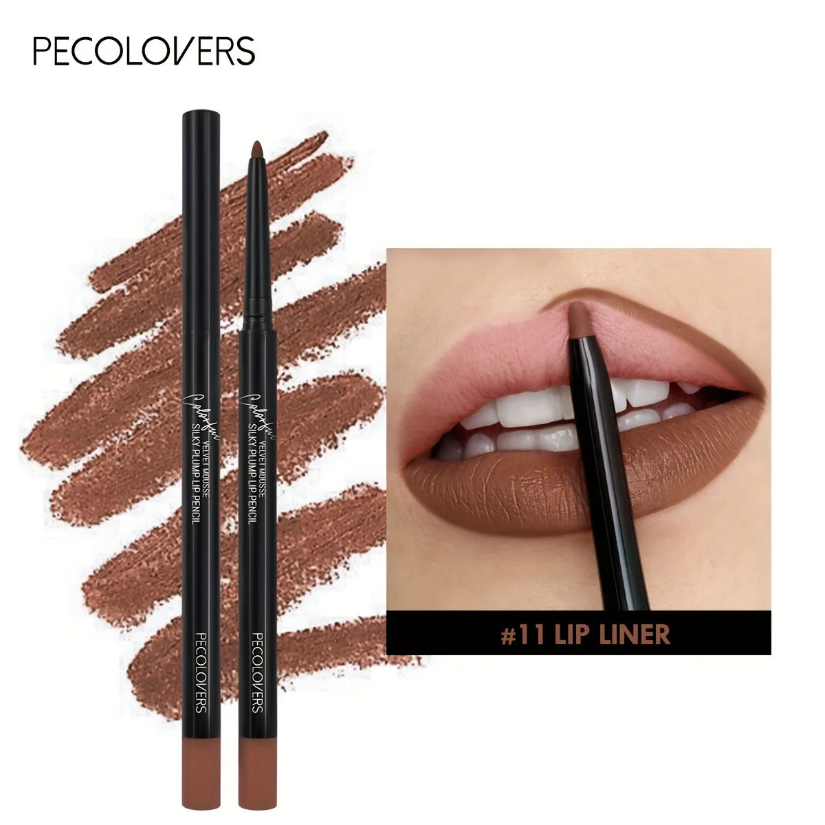 Waterproof matte lip liner contours lips in shades, lipstick, long-lasting, non-sticky cup, hydrating lip makeup, 5 shades