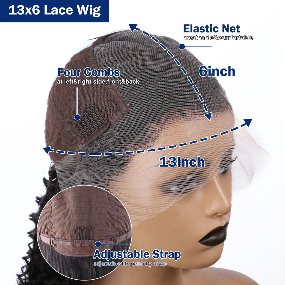 613 Lace Front Wig Human Hair 13x6 Blonde Wig Human Hair 40 Inch Body Wave HD Lace Frontal Wig 250% Density