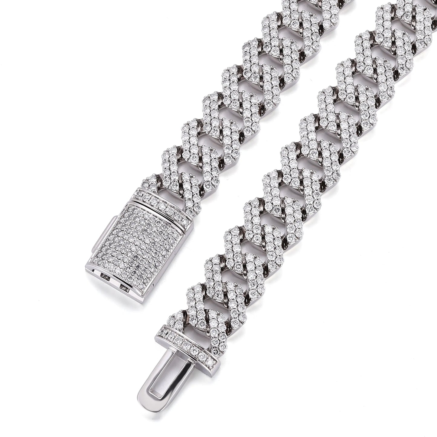 Provence 10K/14K/18K Moissanite Cuban Link Necklace Men's Luxury Chain 12mm Hip Hop Necklace for Women 16-24 Inch Custom Jewelry