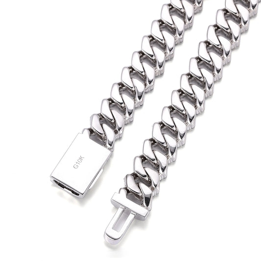 Provence 10K/14K/18K Moissanite Cuban Link Necklace Men's Luxury Chain 12mm Hip Hop Necklace for Women 16-24 Inch Custom Jewelry