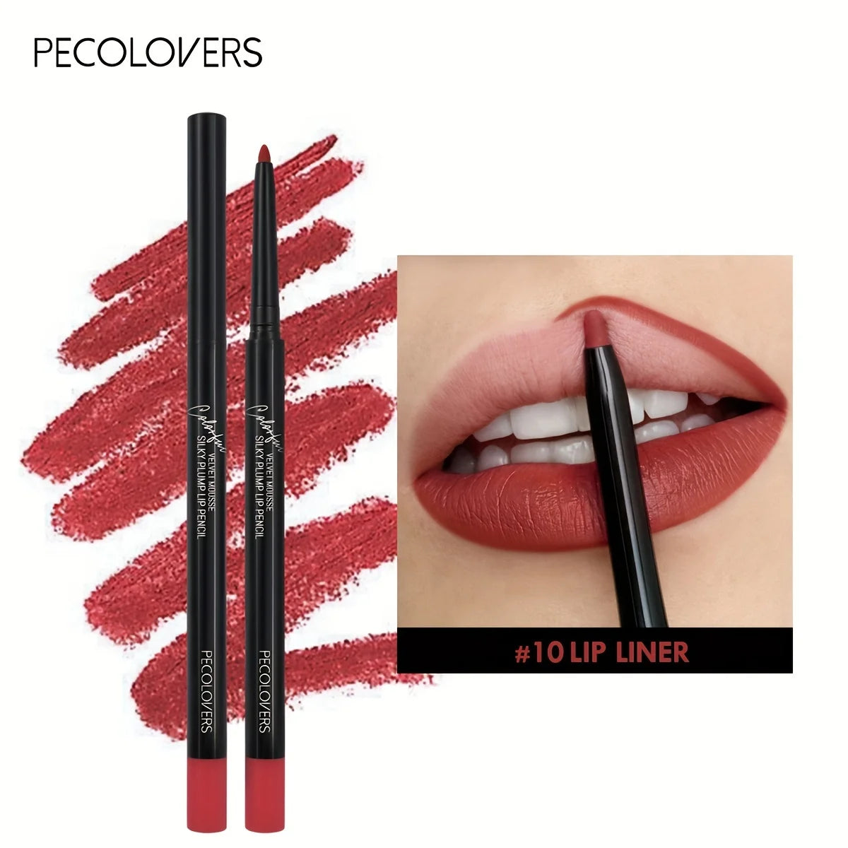 Waterproof matte lip liner contours lips in shades, lipstick, long-lasting, non-sticky cup, hydrating lip makeup, 5 shades