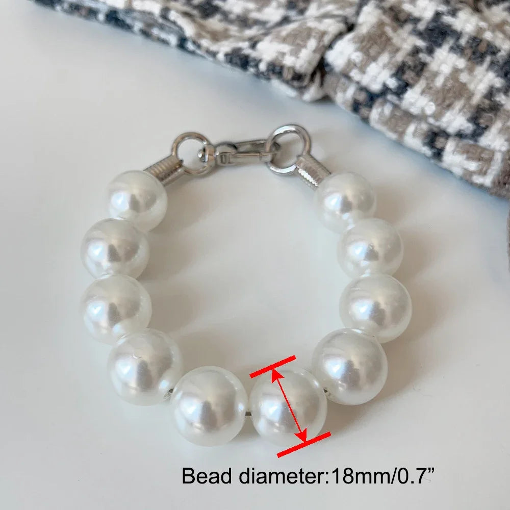 Pearl Collar Necklace for Pet, Chic Jewelry for Cat, Puppy, Chihuahua, Girl, Clothing Dress, Wedding Accessories, Fashion