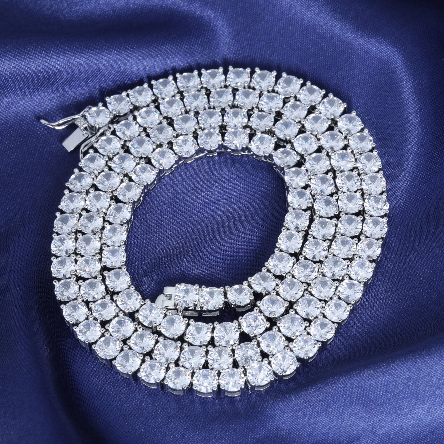925sterling Silver Moissanite Necklace Women's Diamond High-end Bracelet Men's Charm Cuban Customizable size
